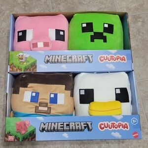 Minecraft 10 Inch Plush Block 4 Pacl of Soft Toys Large NEW Cuutopia Creeper